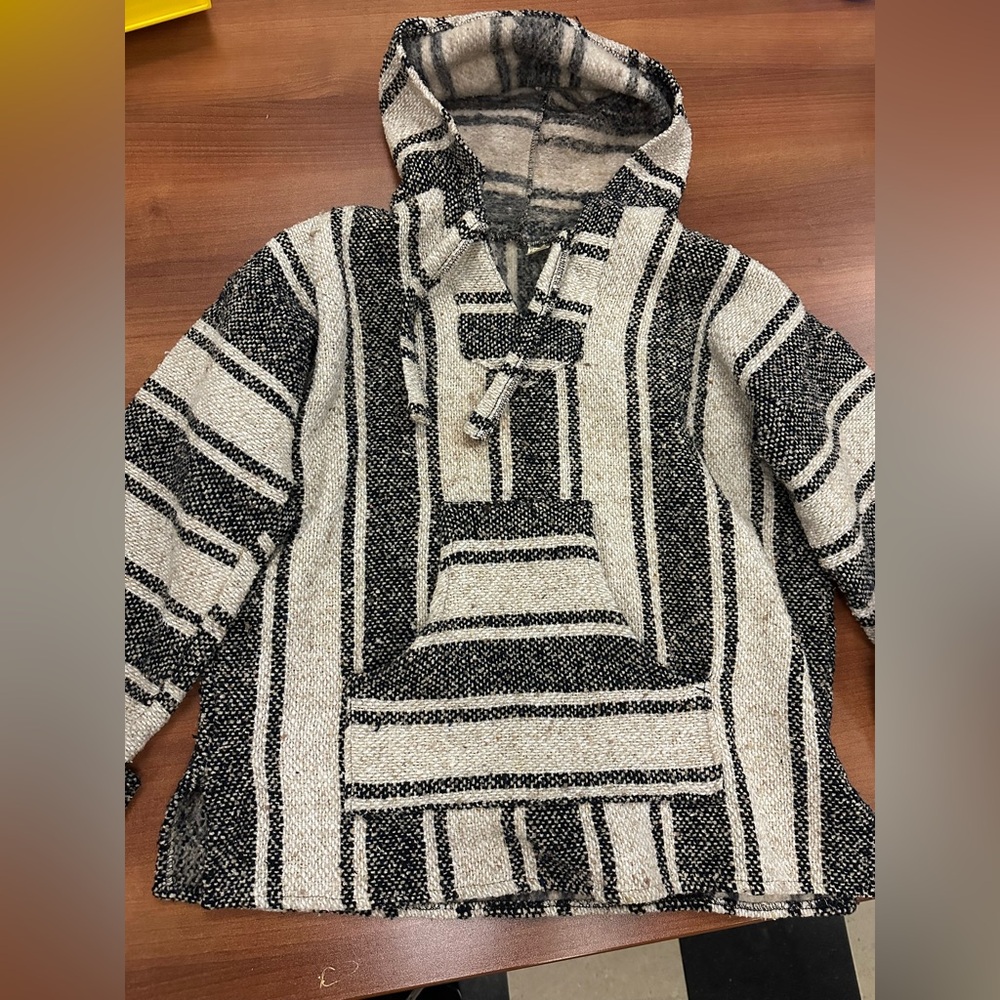 Striped Hooded Baja Hoodie